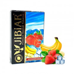 Табак Jibiar Ice Strawberry Banana 50g.(Лёд Банан Клубника)