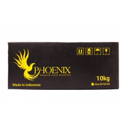Уголь кокосовый ЯЩИК  Phoenix 10kg (Horeka) (25mm)