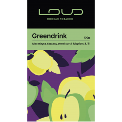 Табак Loud Greendrink 100g (Мікс яблука, базиліку, м’яти і матчіЯ)
