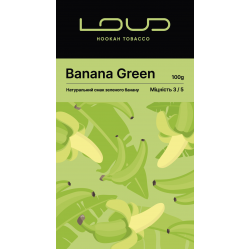 Табак Loud Banana Green 100g (Натуральний смак зеленого банану)