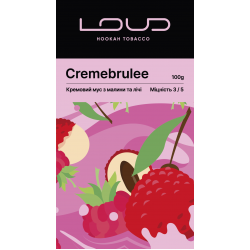 Табак Loud Cremebrulee 100g (Кремовий мус з малини та лічі)